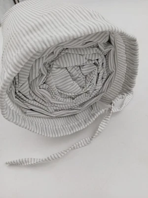 Juego de sábanas ienjoy home Queen 4 piezas microfibra gris blanco rayas sábanas Foto 1 de 4