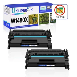 2PK No Chip 148X W1480X Toner Cartridge for HP LaserJet Pro 4001n MFP 4101fdn - Afbeelding 1 van 24