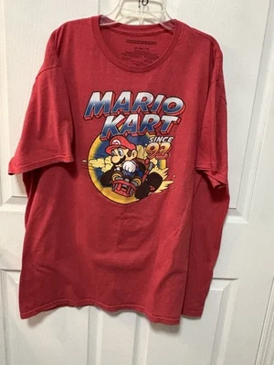 Camiseta para hombre Nintendo Mario Kart Since 92 manga corta gráfica 2X roja Foto 1 de 4