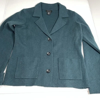 Blazer Chaqueta Cárdigan Tejido Adrienne Vittadini Para Mujer Verde Informal Trabajo Talla M Foto 1 de 4