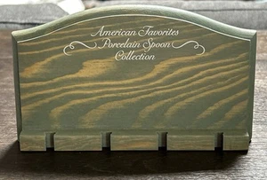 Vintage 1988 Avon Holz Display Rack American Favorites Porzellan Löffel Sammlung - Bild 1 von 11