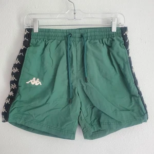 Costume da bagno Kappa pantaloncino uomo S banda verde nero logo omini foderato in rete - Foto 1 di 10