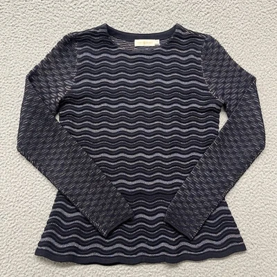 Suéter Tory Burch Mujer S Negro Lana Merino Metálico Tejido 3D Pullover Diseñador Foto 1 de 4