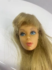 Vintage Twist N Turn Barbie Kopf blonde Haare fehlen einige Wimpern 60er Jahre - Bild 1 von 14