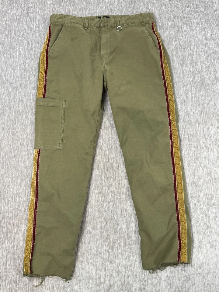 Pantalones Joe's para mujer 28 utilitarios cargo pierna recta dobladillo crudo rayas laterales boho Foto 1 de 4