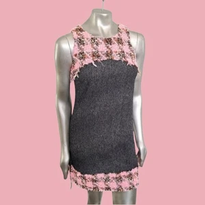 Black & Pink Textured Sheath Dress - Size Medium Hot & Delicious NWT - Picture 1 of 12