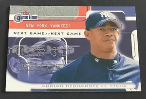 2001 Fleer Game Time - Next Game Extra - #109 - Adrian Hernandez (RC) - #/2000 - Bild 1 von 2