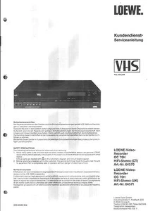 Loewe  Original Service Manual für VHS-Profi OC 70H - Picture 1 of 1