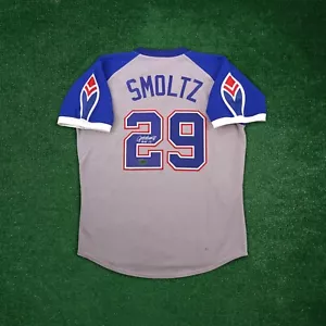 John Smoltz signed 1979 Atlanta Braves Road Cooperstown Jersey "HOF 15" INSC BAS - Picture 1 of 6