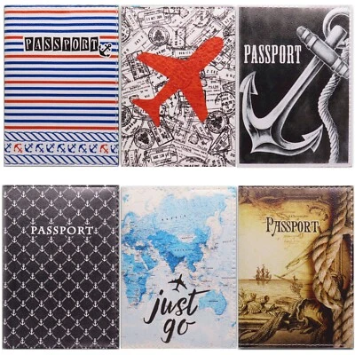 Passport Case, Travel Holder, PU Leather, Slim Cover, Gift for Women Men Kids - Image 1 of 3