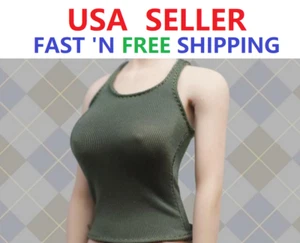 1/6 Scale Green Tank Top For 12" Female Figure Doll Accessory - Picture 1 of 3