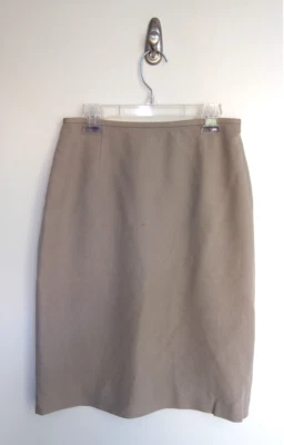 Falda lápiz informal de seda tostada en esquina talla 4 Foto 1 de 4