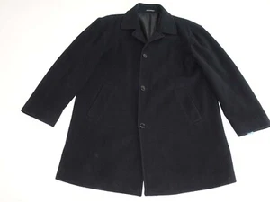 Lauren Ralph Lauren Men's Overcoat Size 44 Regular Black Wool Cashmere Blend 44R - Picture 1 of 12