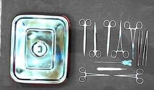 Nuevo juego de instrumentos quirúrgicos menores de 12 piezas - Imagen 1 de 2