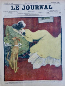1904 LEVRIER CHIEN NOBLE COMPAGNIE 1 JOURNAL ANCIEN - Picture 1 of 1