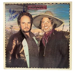 Álbum LP autógrafo firmado por Willie Nelson Poncho & Lefty certificado por Beckett - Imagen 1 de 3