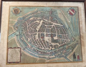 Antique map of Strasbourg by Braun & Hogenberg 17th Century Atlas Map Color - Picture 1 of 10