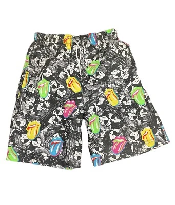 Rolling Stones Vintage Shorts Steel Wheels 1989 Rockwave Brockum Size Small NOS - Image 1 of 4