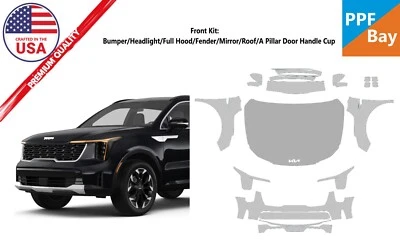 Kit de precorte de película de protección de pintura frontal PPF para KIA Sorento EX/LX/S/SX 2024-2025 Foto 1 de 4