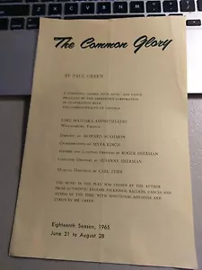 1965 The Common Glory Theater Program, Williamsburg, Virginia ~ 18. Staffel - Bild 1 von 1
