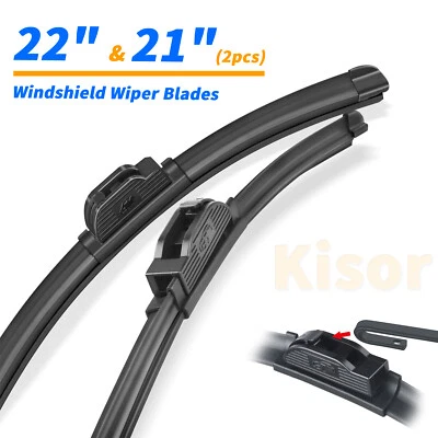 Kisor 22"+21" Windshield Wiper Blades Fit For Cadillac CTS 2003-2007, Set of 2 - Image 1 of 4