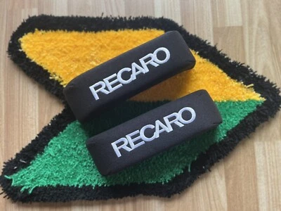RECARO NERO POGGIATESTA X 2 CUSCINI CUSCINO JDM regalo Honda Nissan Toyota Type R - Immagine 1 di 4
