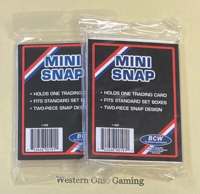 BCW 2 x Mini Snap Portatarjetas Estándar NUEVO Foto 1 de 2