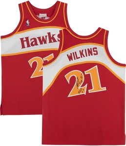 Dominique Wilkins Atlanta Hawks Signed Mitchell & Ness 1986 Rep Jersey w/Inscs - Picture 1 of 5