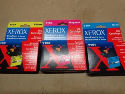 Xerox Y101 Cyan Y102 Magenta Y103 Yellow  Ink Cartridge Lot New Sealed - Image 1 of 4