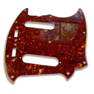 Celluloid Tortoise Pickguard for 1964-1976 Fender Mustang Wide Bevel Aged Edges - Picture 1 of 6