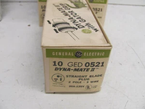 BOX OF 10 GE GED0521 DYNA-MATE II PLUG GROUND 20AMP 125V - Picture 1 of 2