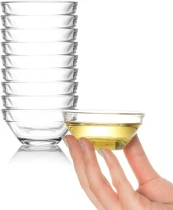 10 Pack Mini Glass Bowls 3In 2.5Oz Small Prep Pinch Bowls for Dipping Sauces NEW - Picture 1 of 8
