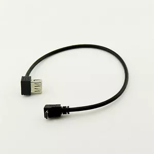 30cm USB 2.0 A Female Angled to Micro USB 5 Pin Male UP Angled Cable for Android - Picture 1 of 6