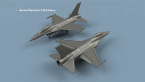 L'Arsenal Models 1/700 GENERAL DYNAMICS F-16A FALCON (5) 3D Printed - Photo 1 sur 1
