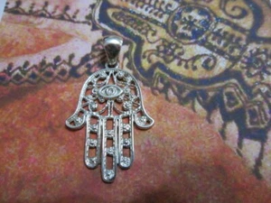 Hand of Fatima pendant made sterling silver 925-artisan product - Picture 1 of 4