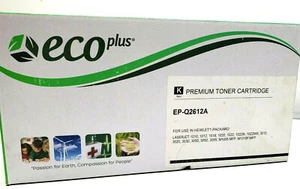 ECO Plus Toner Cartridge EPQ2612A Black Laserjet 1010 1012 1018 1022 - Picture 1 of 8
