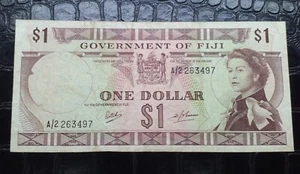 Billete Fiji 1 dólar 1969 - Imagen 1 de 2