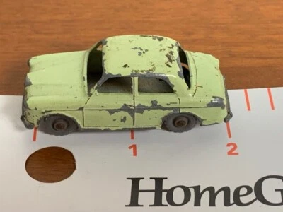 Caja de cerillas vintage *rara* 1958 Lesney #57 Wolseley 1500 sedán verde pálido (GPW) Foto 1 de 4