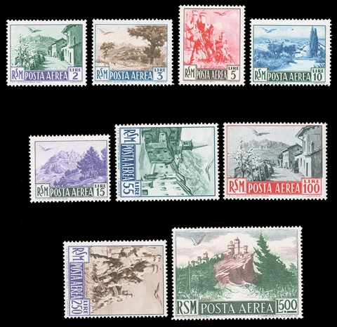 San Marino #Mi442-Mi450 MNH 1950 Views ex-Perfectum [C63-C71 YTPA74-YTPA82] Cover