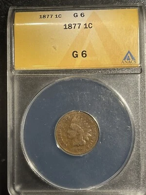 1877 indian head penny - Image 1 of 2