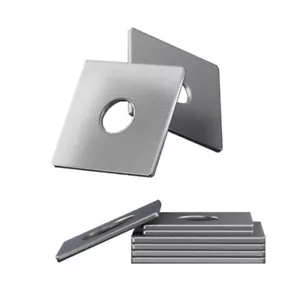 SQUARE PLATE WASHERS 40mm & 50mm HEAVY DUTY ZINC PLATED M6 M8 M10 M12 M16 M20 - Picture 1 of 2