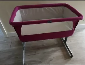 Chicco Next 2 Me cot with mattress Bright Hot Pink Cosleeping Bedside Travel - Picture 1 of 7