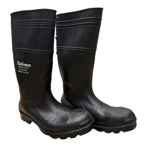 Botas de seguridad LaCrosse negras con puntera de acero de goma talla 11 ANSI Z41 PT91 hechas en Estados Unidos usadas en excelente estado - Imagen 1 de 10
