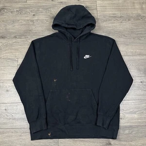 Vintage Y2K Nike Sportswear Sweatshirt Erwachsene XL schwarz Hoodie Small Swoosh Logo - Bild 1 von 6