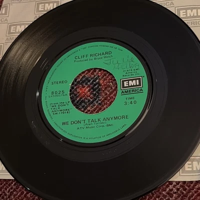CLIFF RICHARD - We Don't Talk Anymore / 7" 45 RPM Single / 1979 EMI 8025 - Image 1 of 2