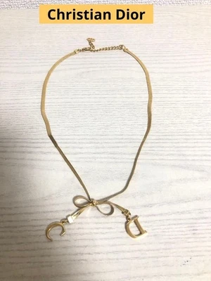 Christian Dior CD Dije Gargantilla Arco Collar Chapado en Oro Vintage 44,5 cm Foto 1 de 4
