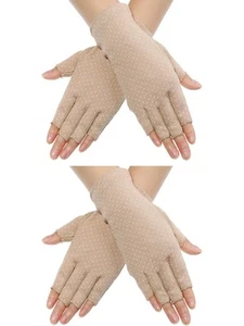 Sun Gloves for Women UV Protection Fingerless Non Slip sunscreen Driving Glov... - Picture 1 of 7