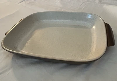 Plato de horno de gres vintage Denby Russet 14"x10" rectangular Baker England Foto 1 de 4