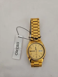 Seiko Herren SNXL72 Seiko 5 Automatik goldfarben Edelstahl Armband Armbanduhr - Bild 1 von 4