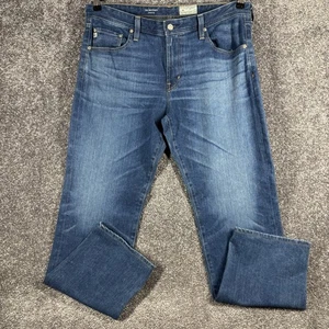 Adriano Goldschmied Graduate Jeans Mens 36X34 (36X31) Blue Straight Leg USA - Picture 1 of 9